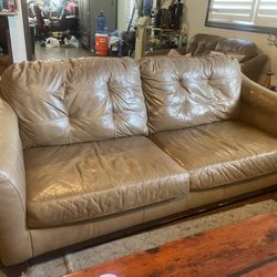 Leather Couch And Love Seat
