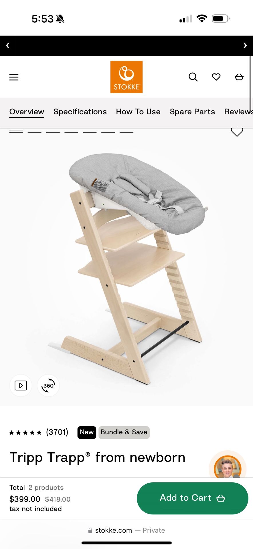 Stokke Tripp Trapp High Chair
