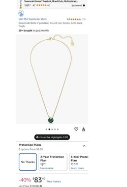 Swarovski Bella V pendant