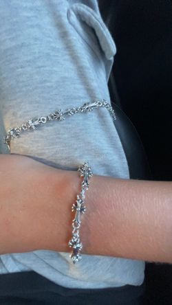 Chrome heart bracelet