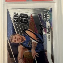 Luka Doncic Signed Mosaic PSA DNA  Rare 