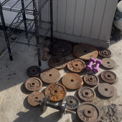 Upgraded iron weight plates less than original !100