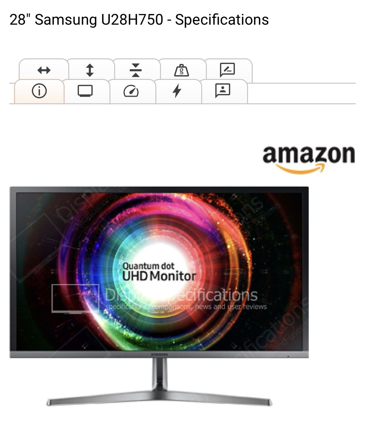 Samsung 28’ Monitor