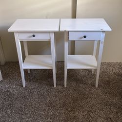 White Wooden Night Stands - Qty 2