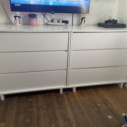 White 3 Drawer Dresser- 2