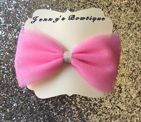 Pink Tulle Bow