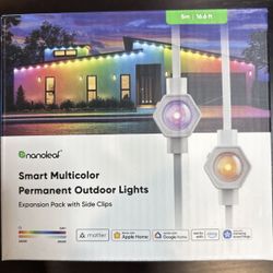 Nanoleaf 16.6ft Smart Matter Multicolor Permanent Outdoor Lights Expansion Pack – Plug-in RGBICW Add