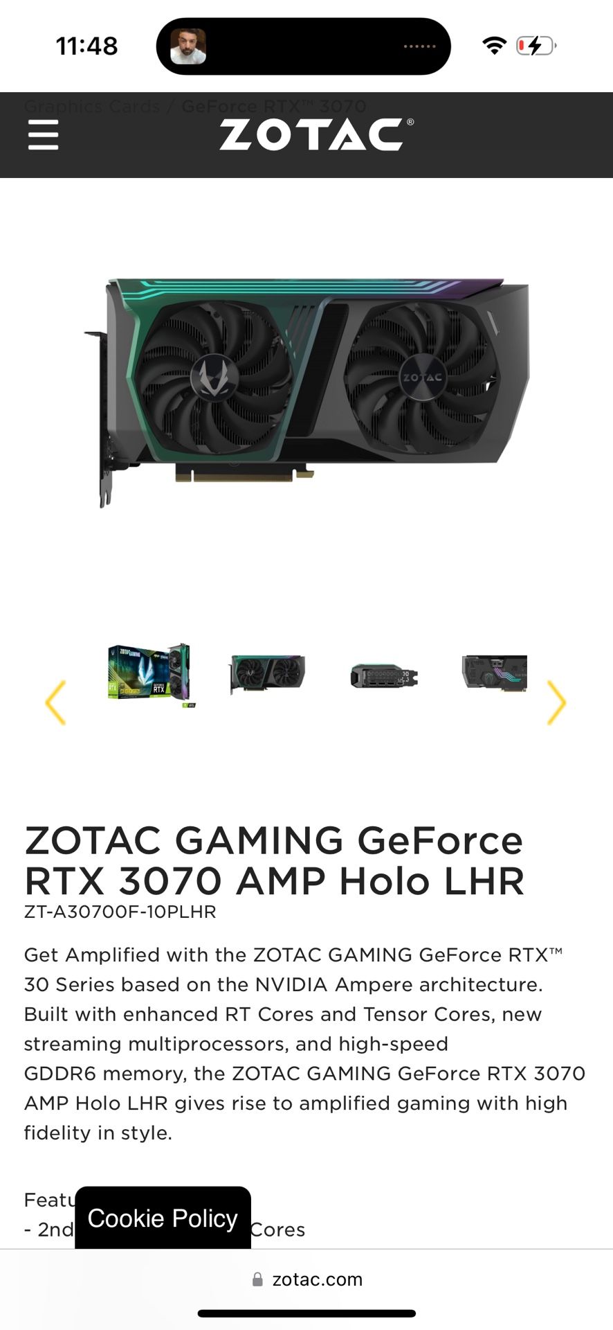 3070 Amp Holo Rtx 3070 Used Zotac Gaming Geforce Rtx 3070 Amp Holo