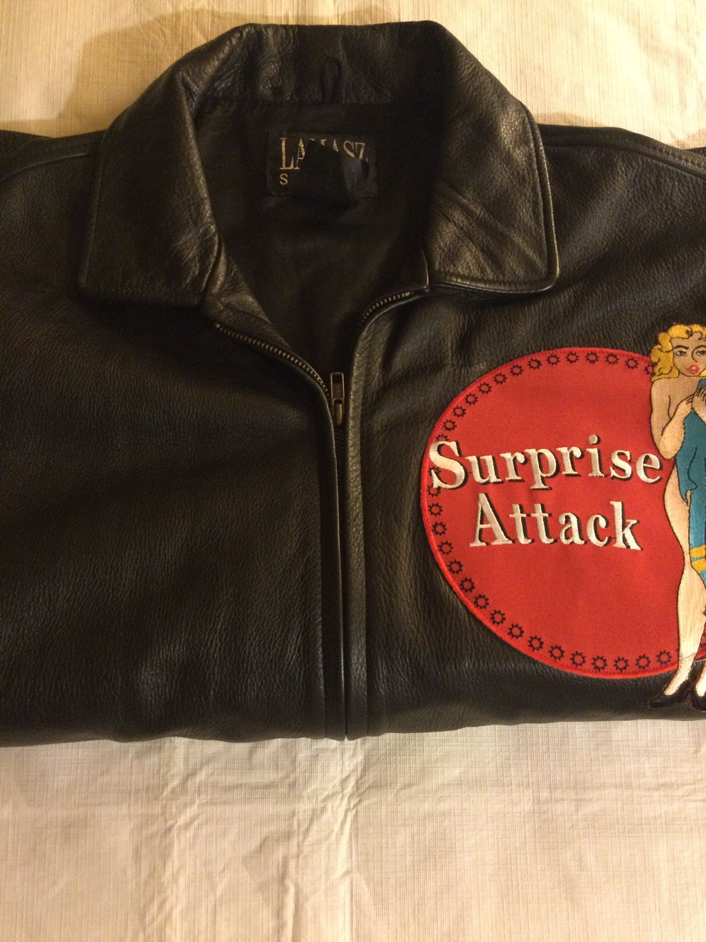 Mens Vintage Leather Jacket Size Large