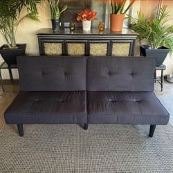 Black Multi Fold Futon Sleeper Sofa