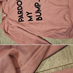 Maternity Sweatshirt Pardon My Bump Large