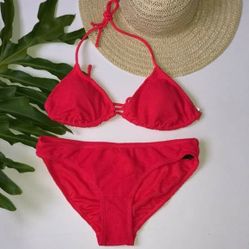Mesh pink fuschia bikini 👙 Swimsuit Bathingsuit Size M