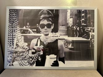 Framed Audrey Hepburn Poster