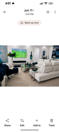 White modern sectional