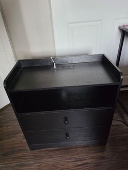 LED nightstand black