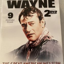 JOHN WAYNE THE GREAT AMERICAN WESTERN (DVD) 9 MOVIES ON 2 DVDs 