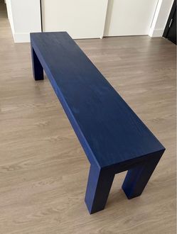 Navy Blue Wooden Bench