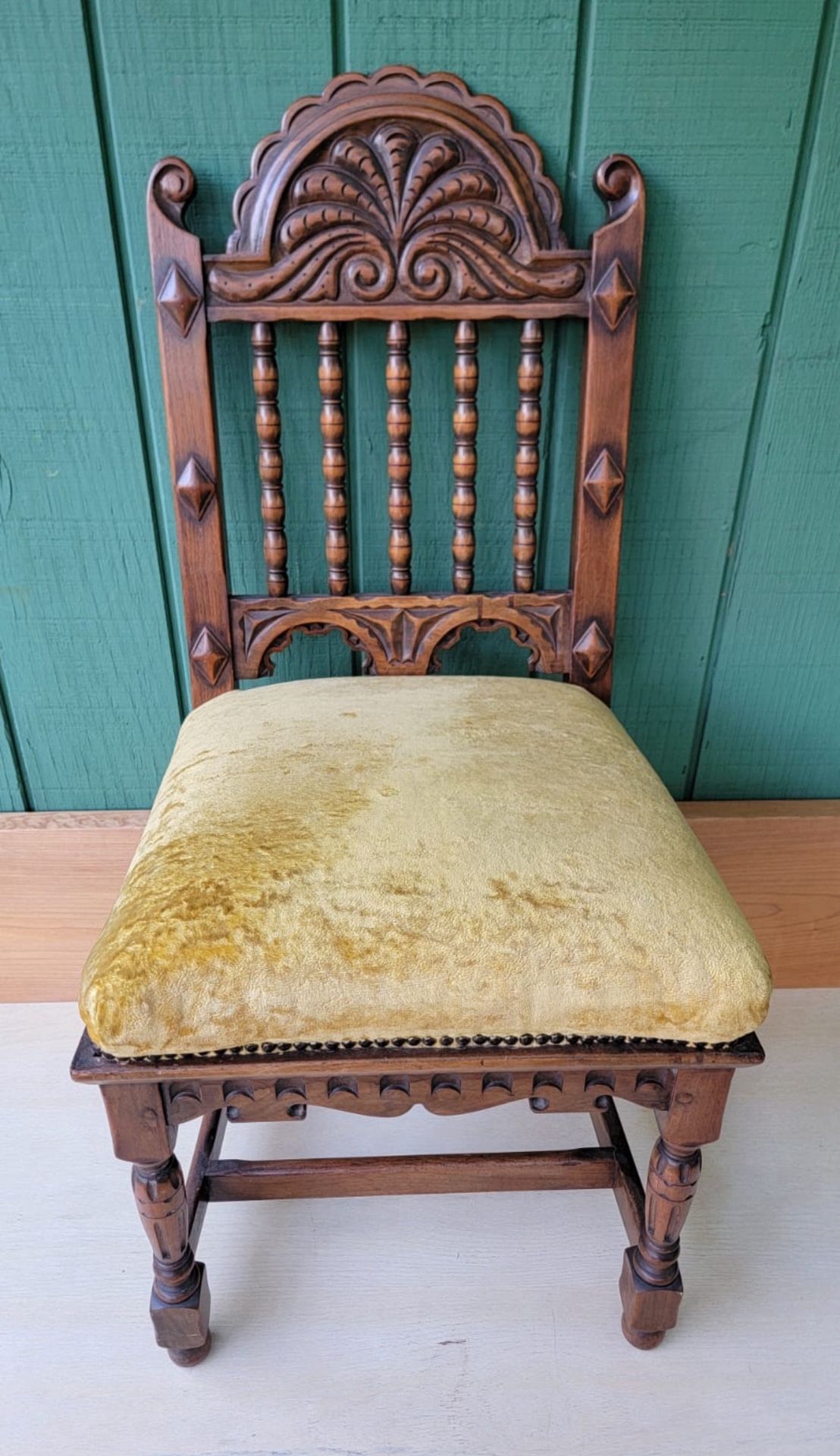 Antique wooden carved dining chair