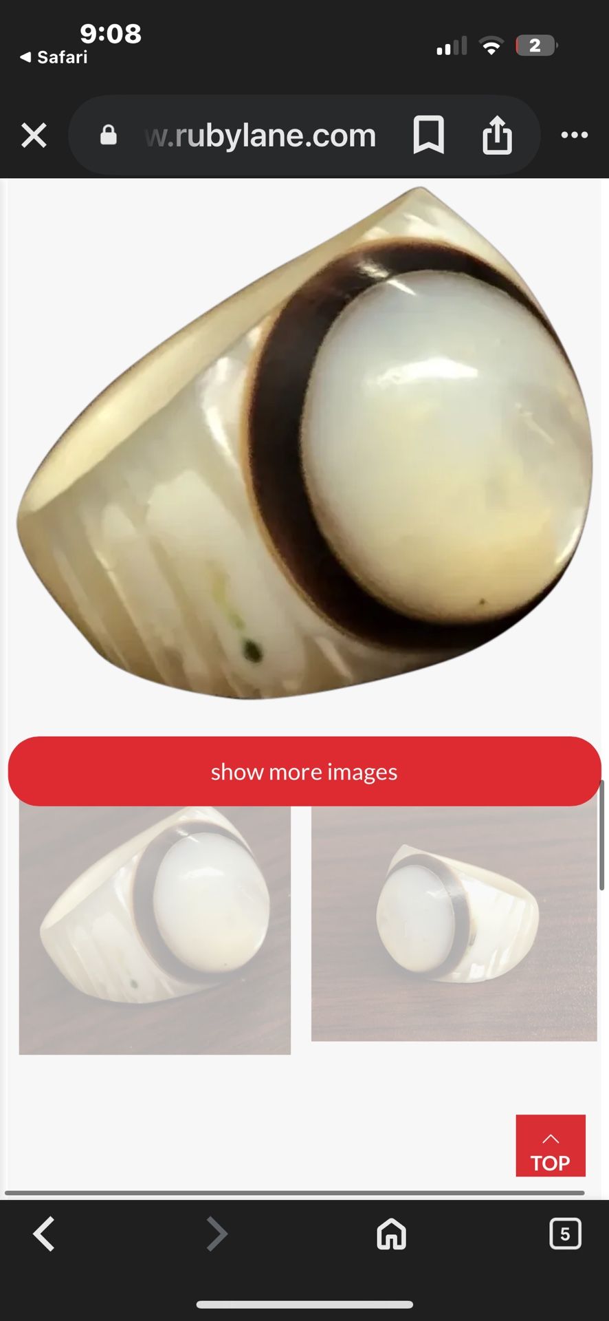 Mother Of Pearl Ring