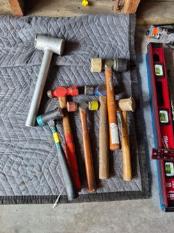 Lot of 7 Assorted Shop Hammers & Mallets