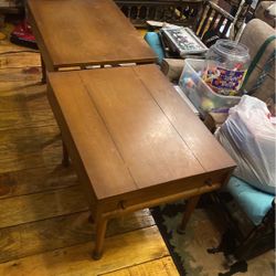 2 Mid century End Tables With Drawers