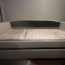 Upholstered Wood Daybed with Mattress