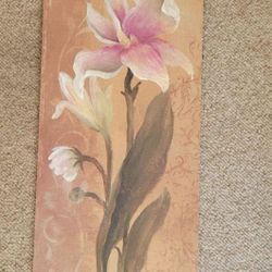 Decorative Hanging Floral Lily Painting 