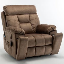 Recliner Sofa, Massage Chair With Electric And Heat Cushion, Hidden Cup Holder.