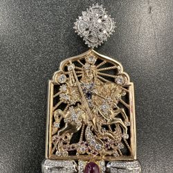 14K Two Tone Gold Pendant