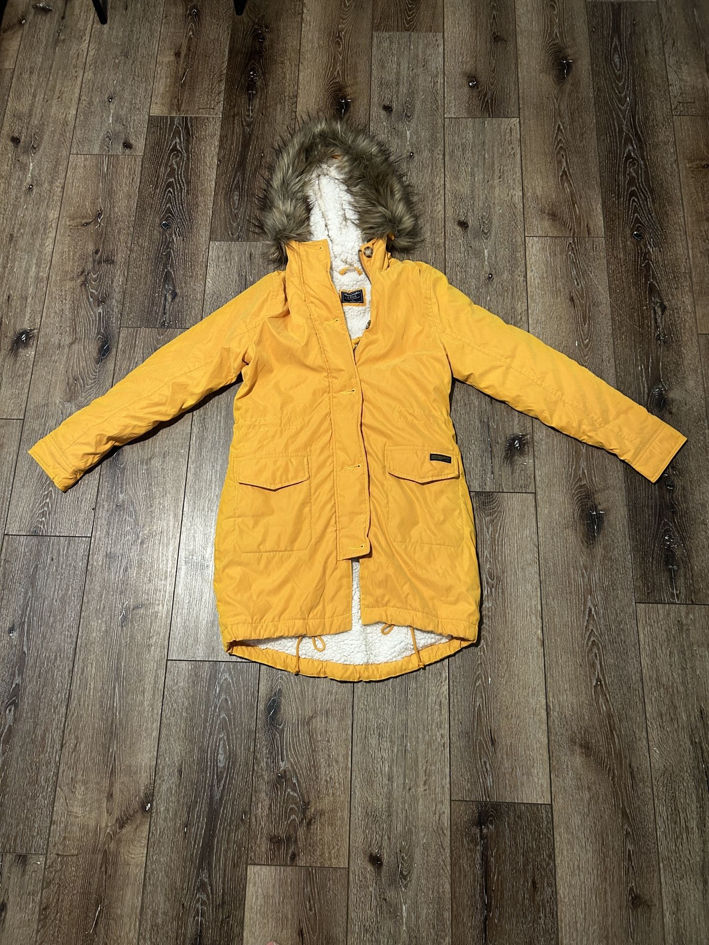Abercrombie and Fitch Yellow Rain Coat