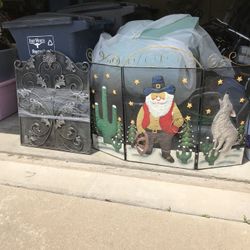 Fireplace screen.  35. Adorable normal size screen