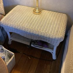 Wicker Coffee  Table  Can Be Painted  Please Check My Other Listings Moving Must Sell Asap 