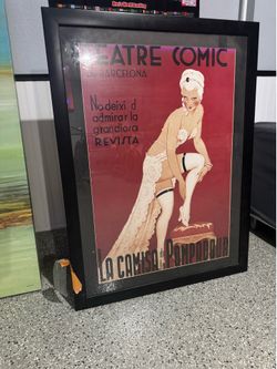 Vintage Barcelona theater wall art