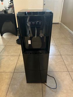 Black Freestanding Hot and Cold Water Dispenser