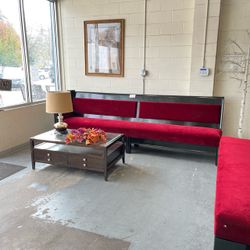 (In store) Red velvet bench pew pews