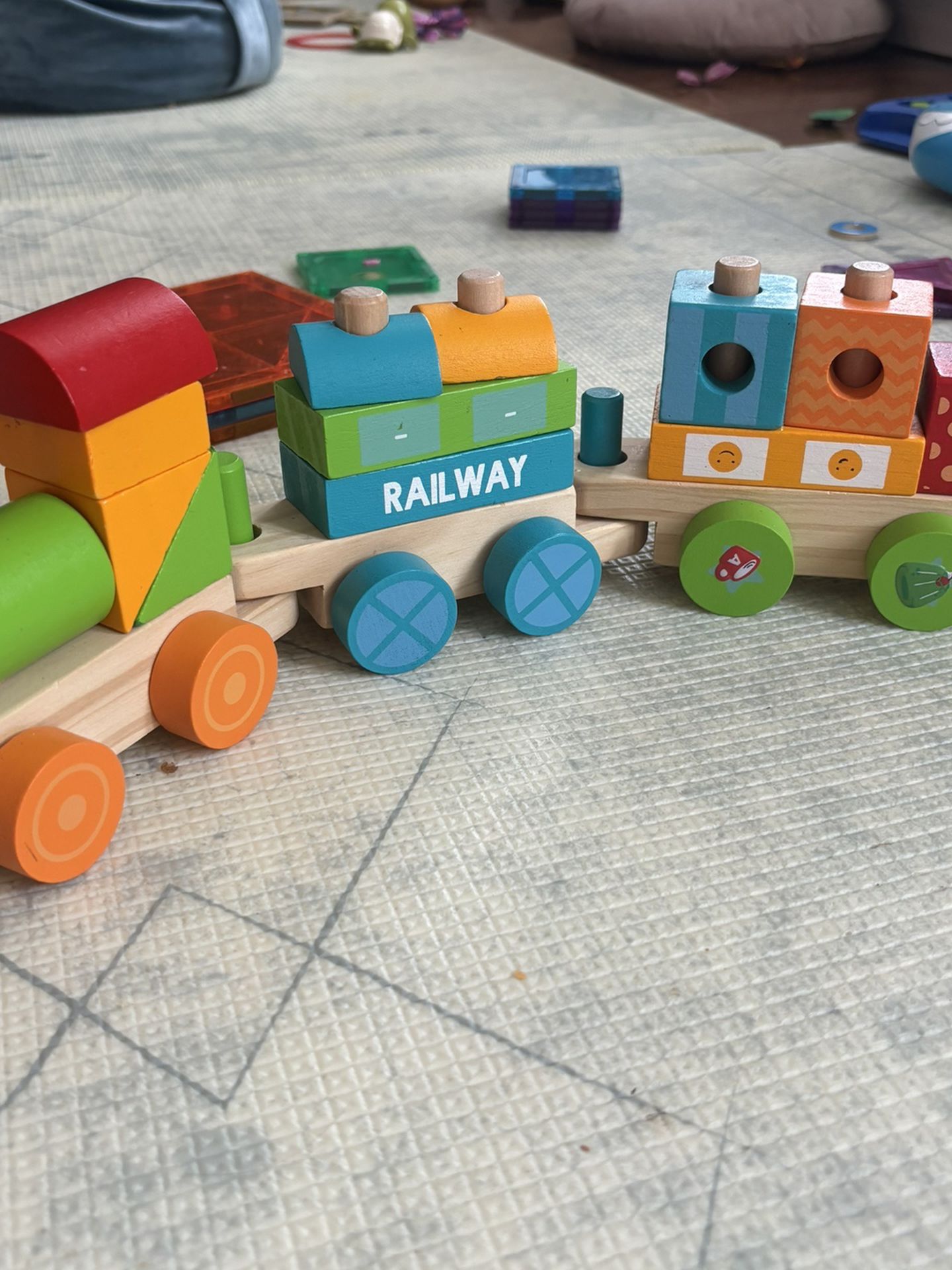 Wooden Train Stacking Toy Baby/toddler