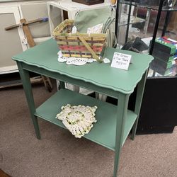 Green 2 Tier Side Table