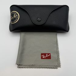 New Ray-Ban Black Case With Microfiber Cleaner