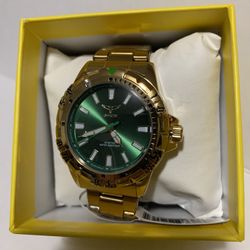 Invicta Specialty Men’s Gold Tone 42mm Watch Green Face
