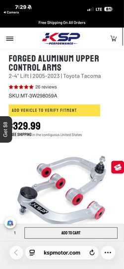 Tacoma control arms