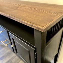 Refinished Buffet With Solid Wood Top