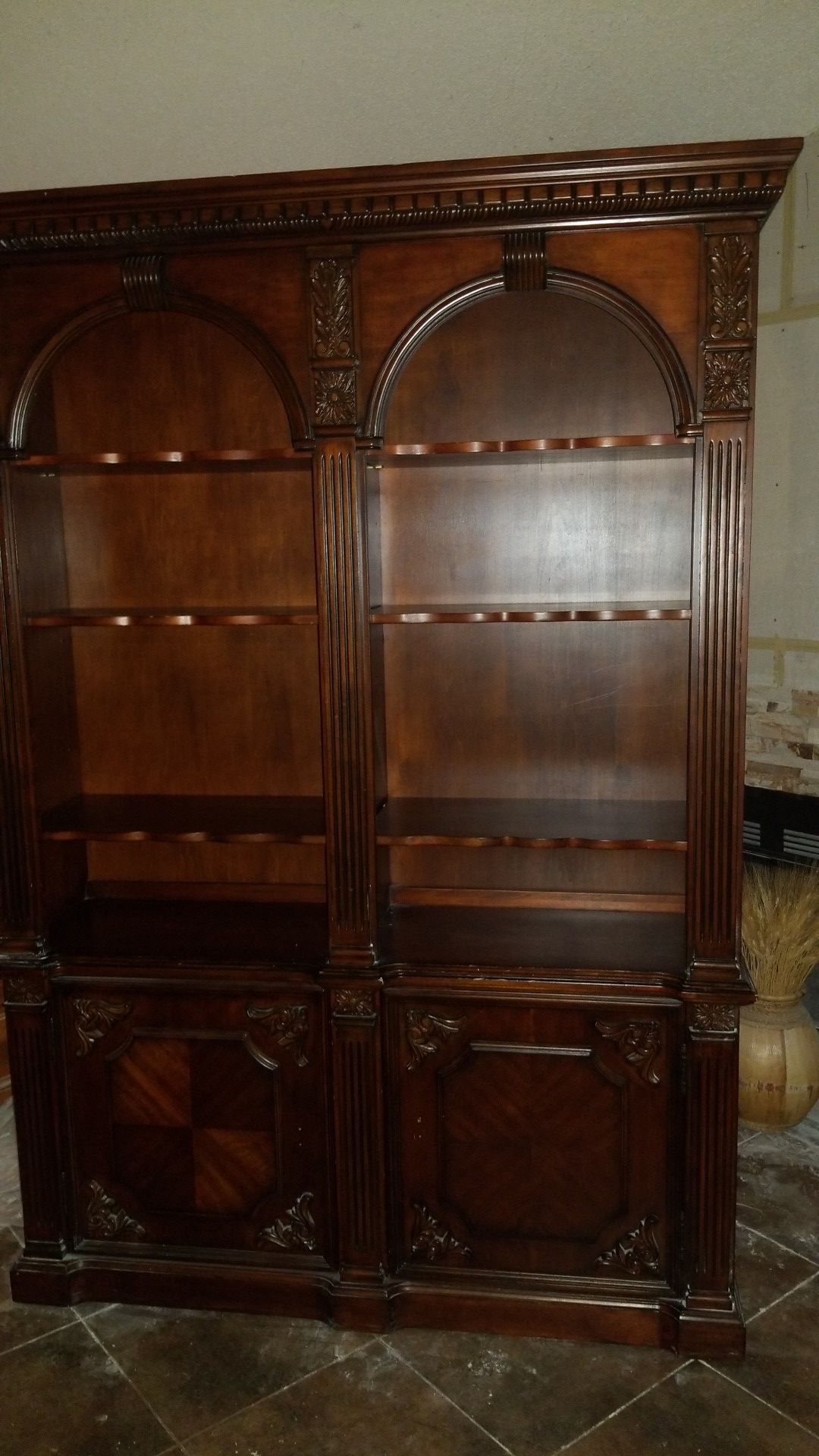 Book Case- 5 ft. wide by 16 in. deep by 7 ft 6 in. tall