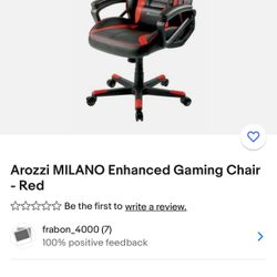 Arozzi MILANO Enhanced Gaming Chair - Red