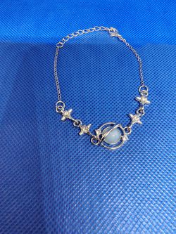 Celestial Silver Bracelet With Star Accents 