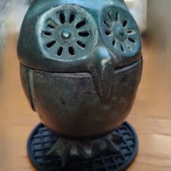 Antique Cast iron Japanese Hook nose Owl Lantern 