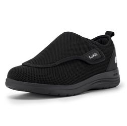 FitVille Diabetic Shoes For Women Extra Wide Walking Shoes Slip-On Orthopedic Shoes With Adjustable Strap For Swollen Feet Neuropathy - EasyTop Wings