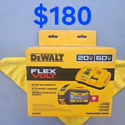 $180 Dewalt FLEXVOLT 9.0ah Battery + Fast Charger Starter Kit (20-Volt)