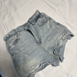 Blue Denim Shorts 