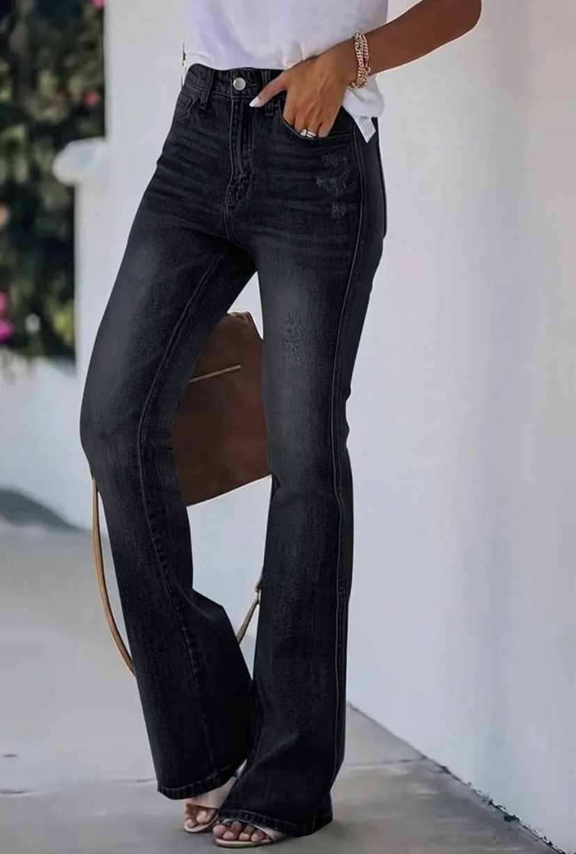 Straight Leg Jeans for Women Mid Rise Western Bootcut