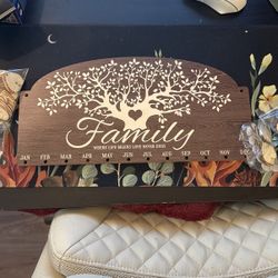 Family Tree Hanging Birthday Calendar 